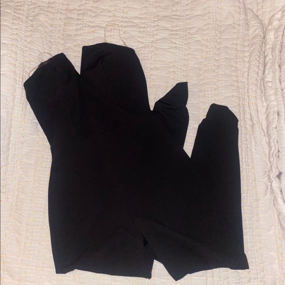 Black romper pants